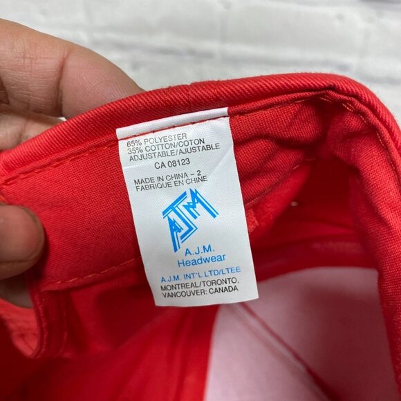 Vintage Trucker Hat Rope Cap Red New FOUNDLAND Labrador Wildlife - BROKEN SNAPS - Picture 6 of 8